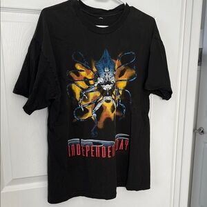 Independence Day Black Graphic T-Shirt